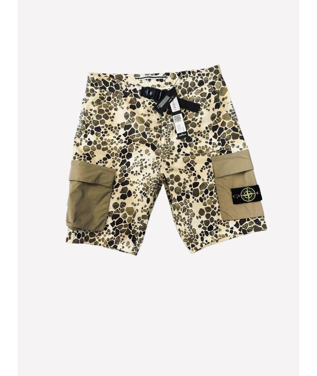 STONE ISLAND Бежевые шорты, фото 5