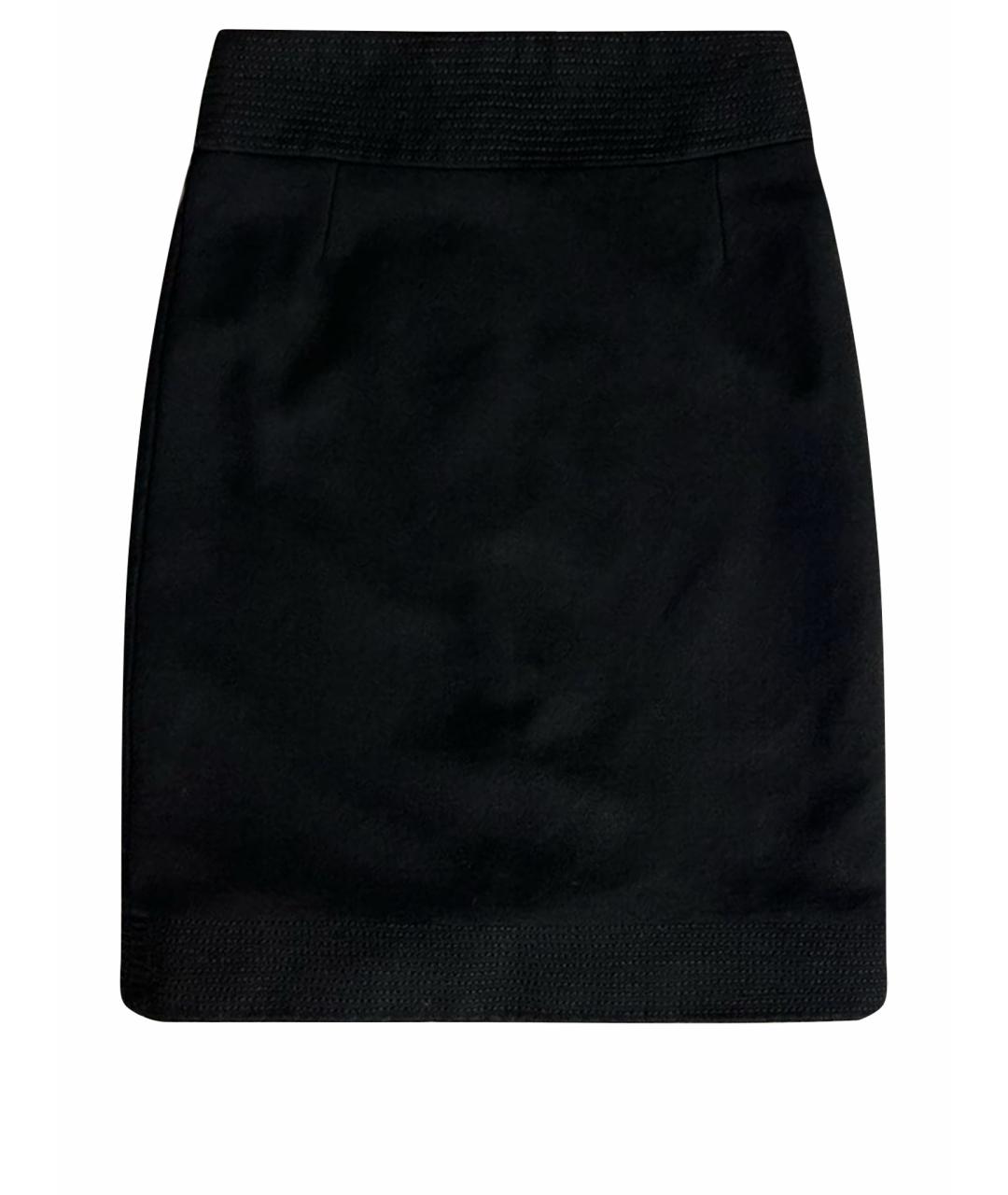 DOLCE&GABBANA Черная шерстяная юбка миди, фото 1