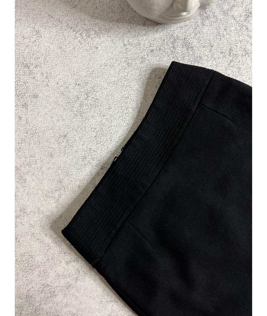 DOLCE&GABBANA Черная шерстяная юбка миди, фото 2