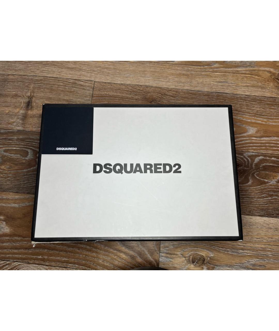DSQUARED2 Желтые низкие кроссовки / кеды из лакированной кожи, фото 8