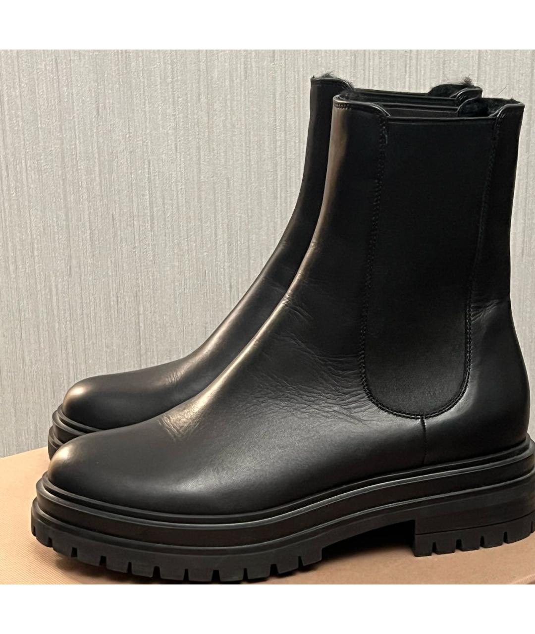 GIANVITO ROSSI Черные кожаные ботинки, фото 7