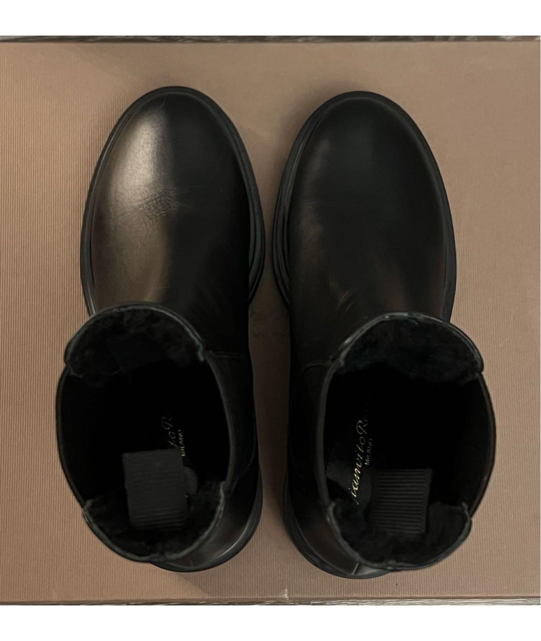 GIANVITO ROSSI Черные кожаные ботинки, фото 3