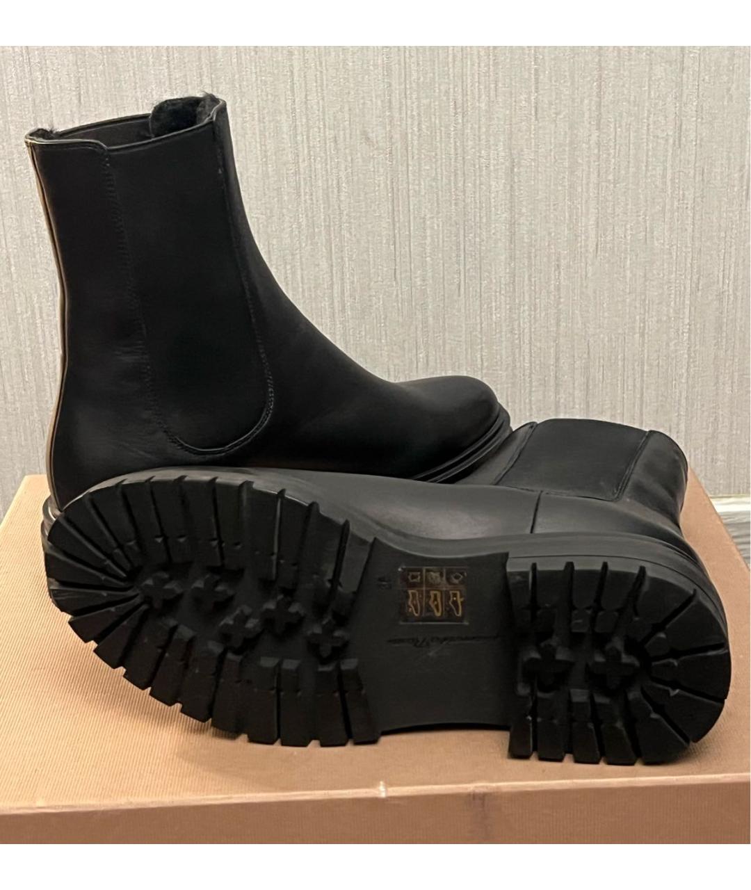 GIANVITO ROSSI Черные кожаные ботинки, фото 5