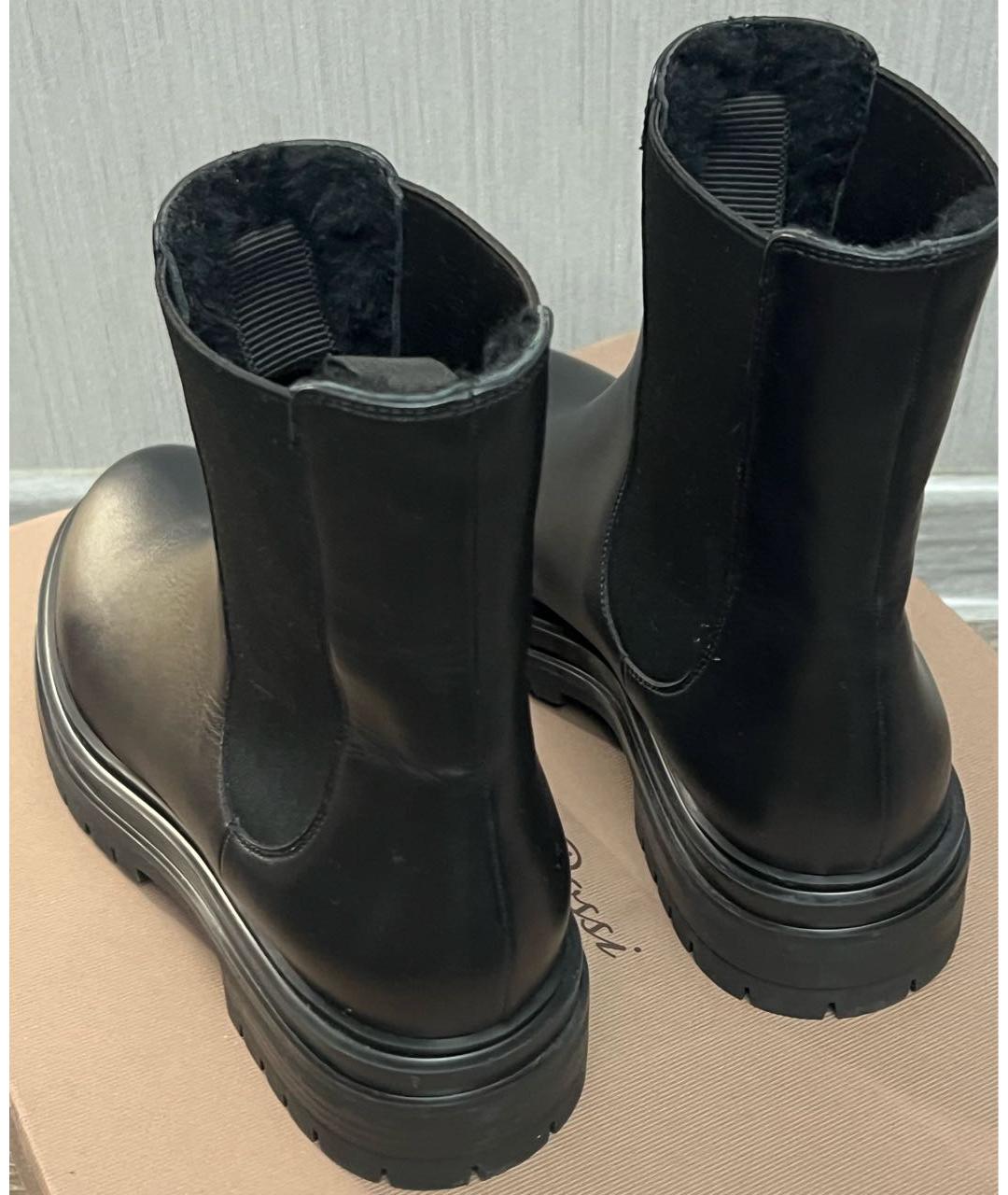 GIANVITO ROSSI Черные кожаные ботинки, фото 6