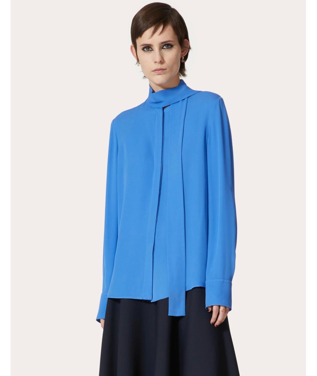 VALENTINO Голубая блузы, фото 5