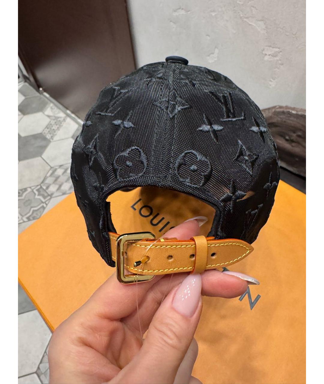 LOUIS VUITTON Черная хлопковая кепка, фото 6