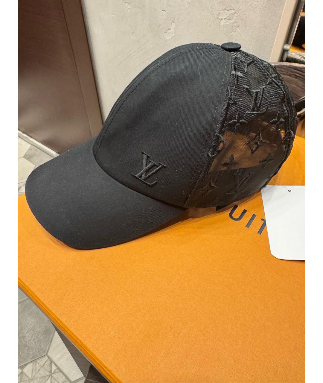 LOUIS VUITTON Черная хлопковая кепка, фото 2