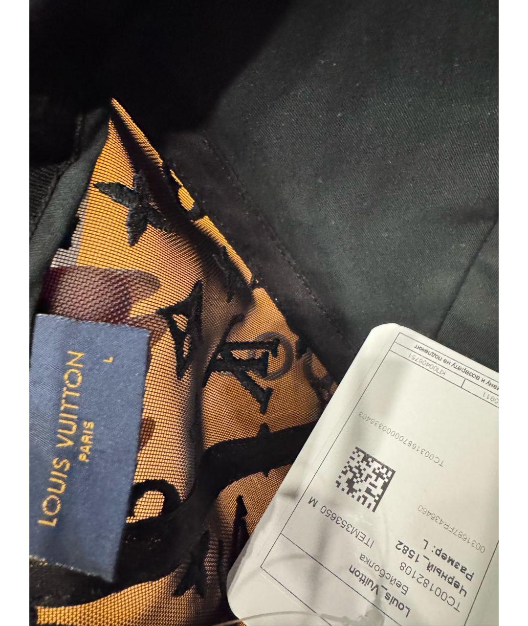 LOUIS VUITTON Черная хлопковая кепка, фото 5