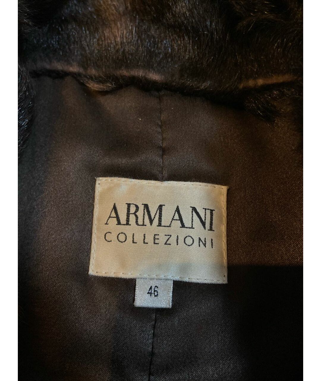 ARMANI COLLEZIONI Коричневая кожаная куртка, фото 3