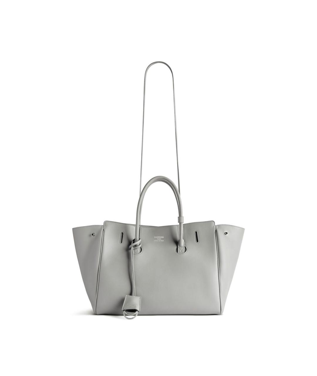BALENCIAGA Серая кожаная сумка тоут, фото 8