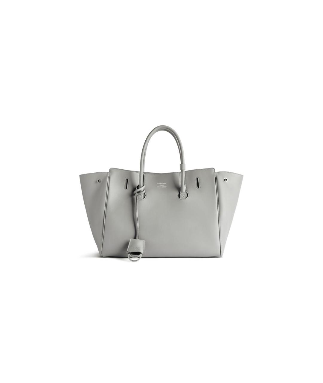 BALENCIAGA Серая кожаная сумка тоут, фото 3