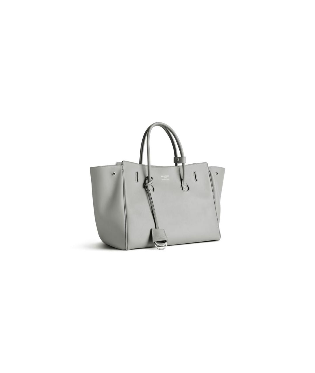BALENCIAGA Серая кожаная сумка тоут, фото 4
