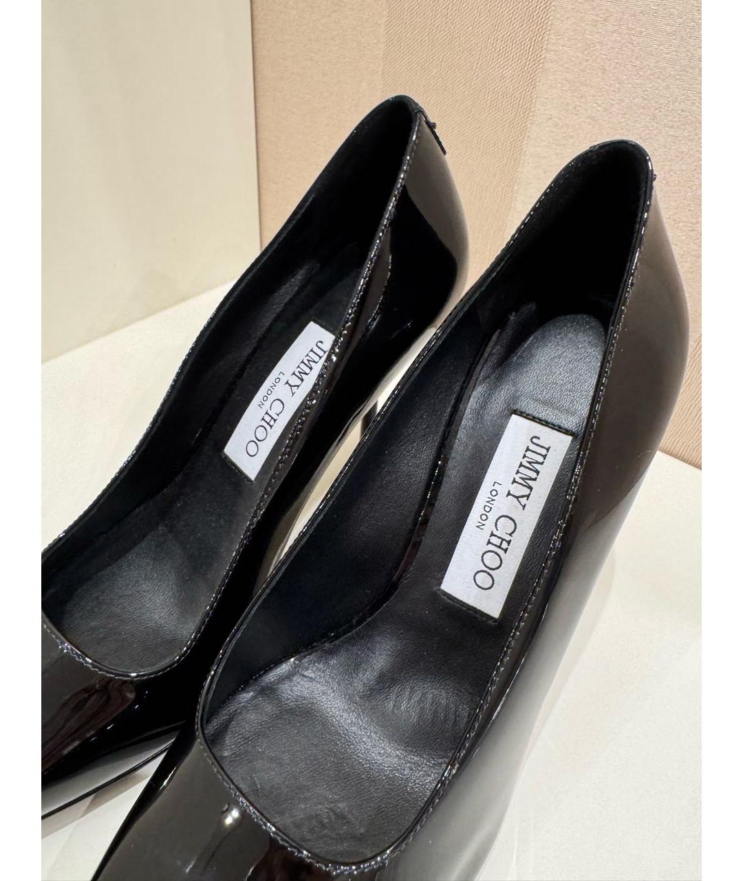 JIMMY CHOO Черные туфли из лакированной кожи, фото 8