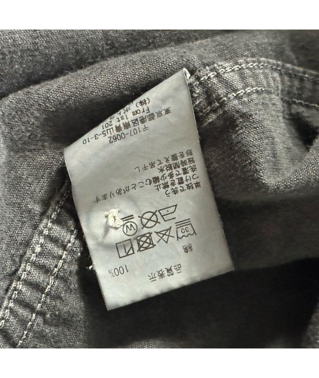 CAV EMPT Антрацитовая хлопковая кэжуал рубашка, фото 7