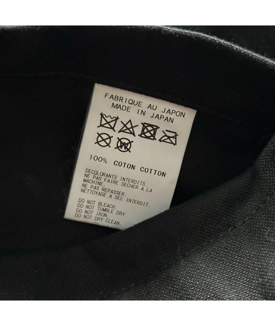 YOHJI YAMAMOTO Черная хлопковая сумка на плечо, фото 5