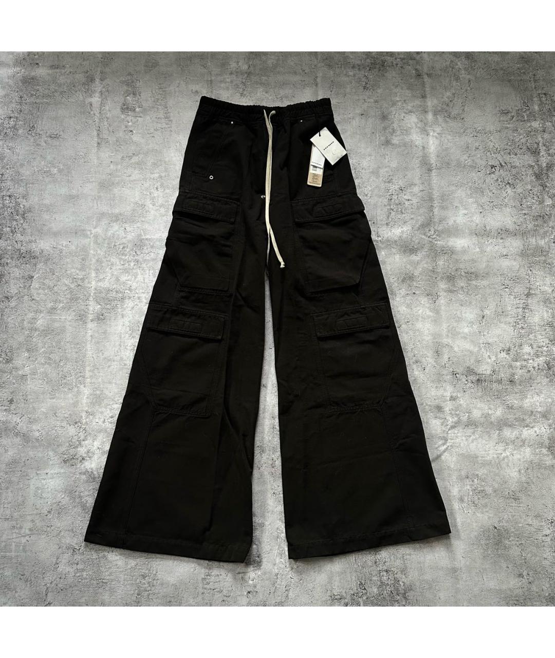 RICK OWENS DRKSHDW Черные хлопковые повседневные брюки, фото 8