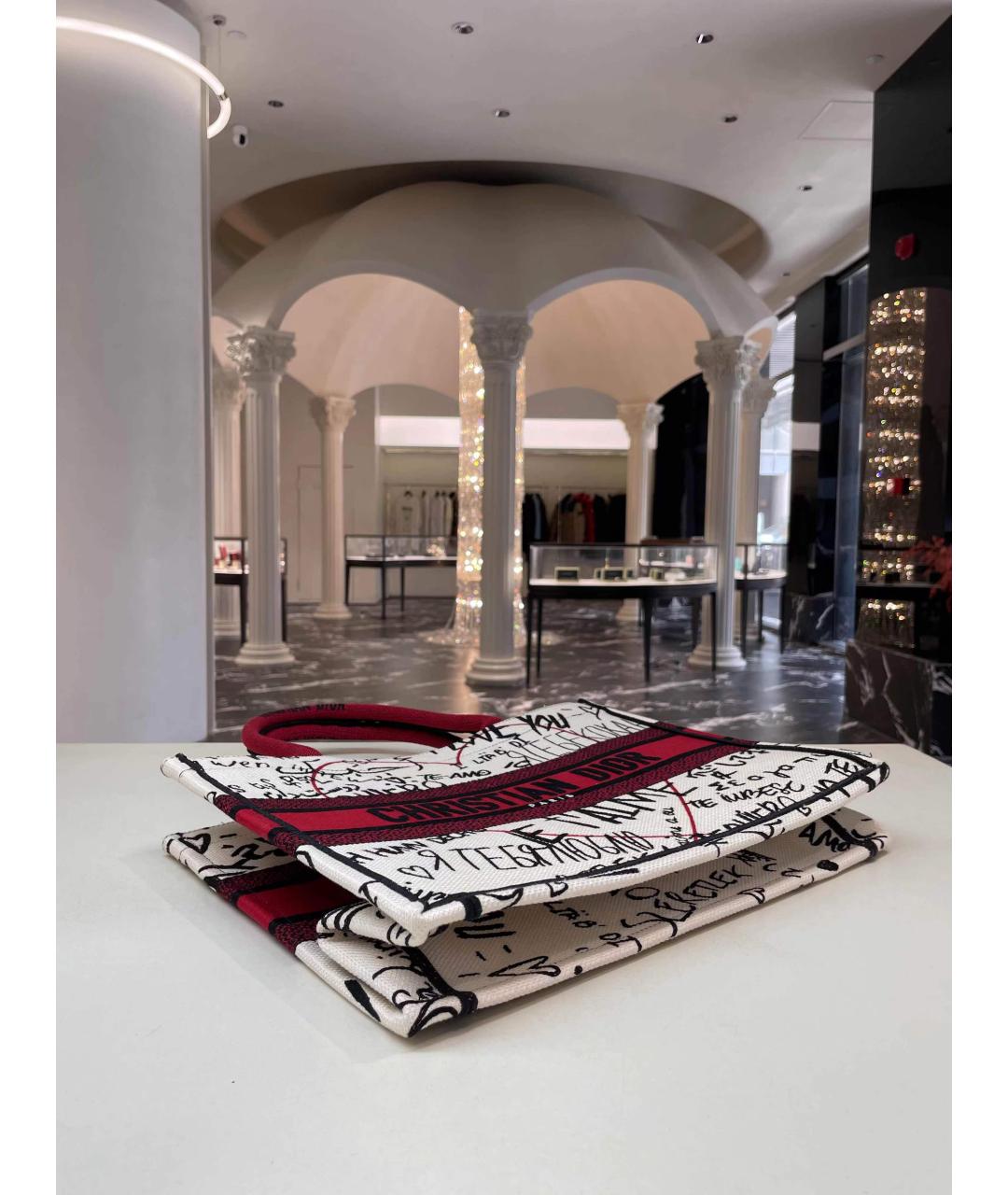 CHRISTIAN DIOR Жаккардовая сумка тоут, фото 4