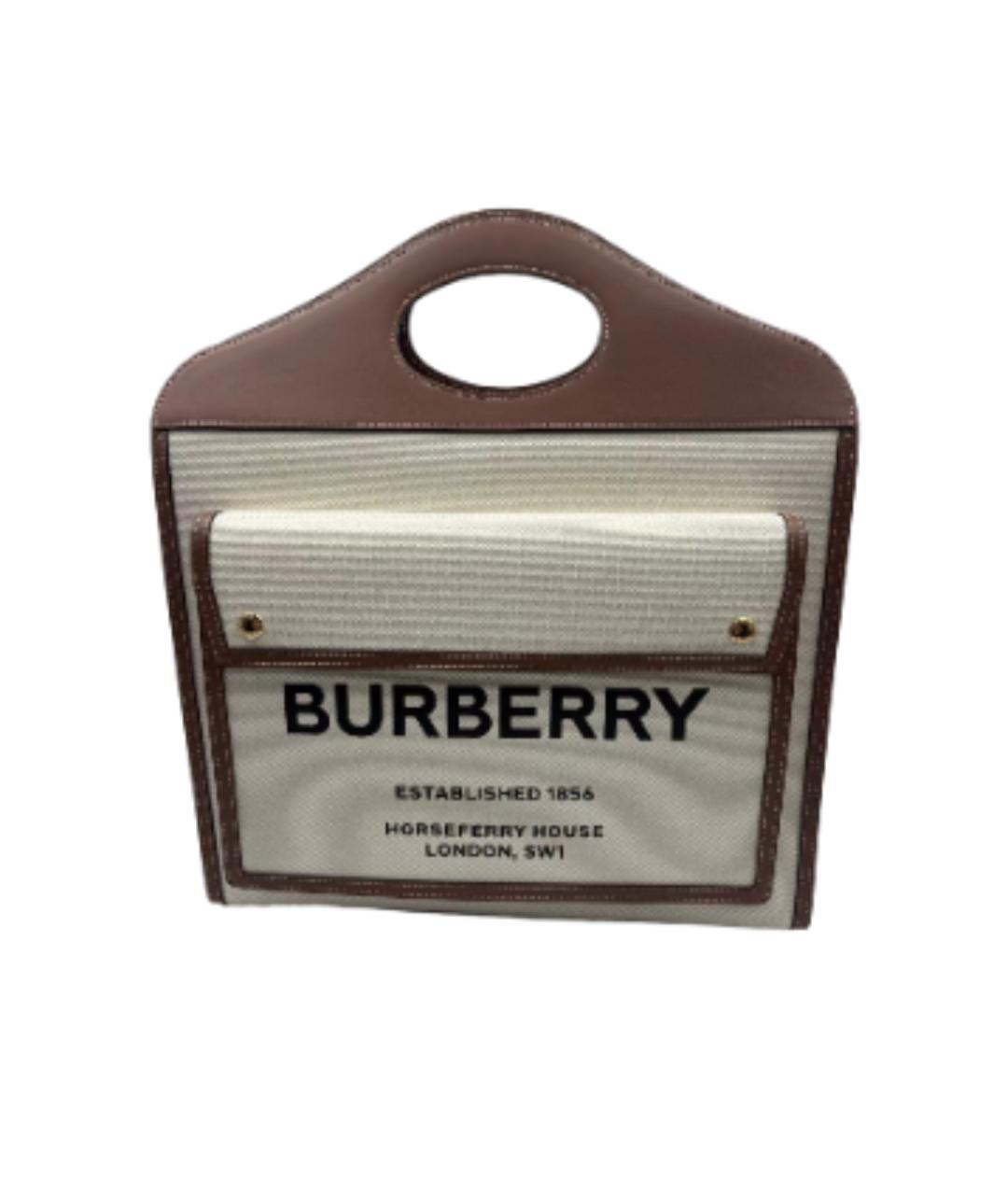 BURBERRY Коричневая сумка с короткими ручками, фото 1