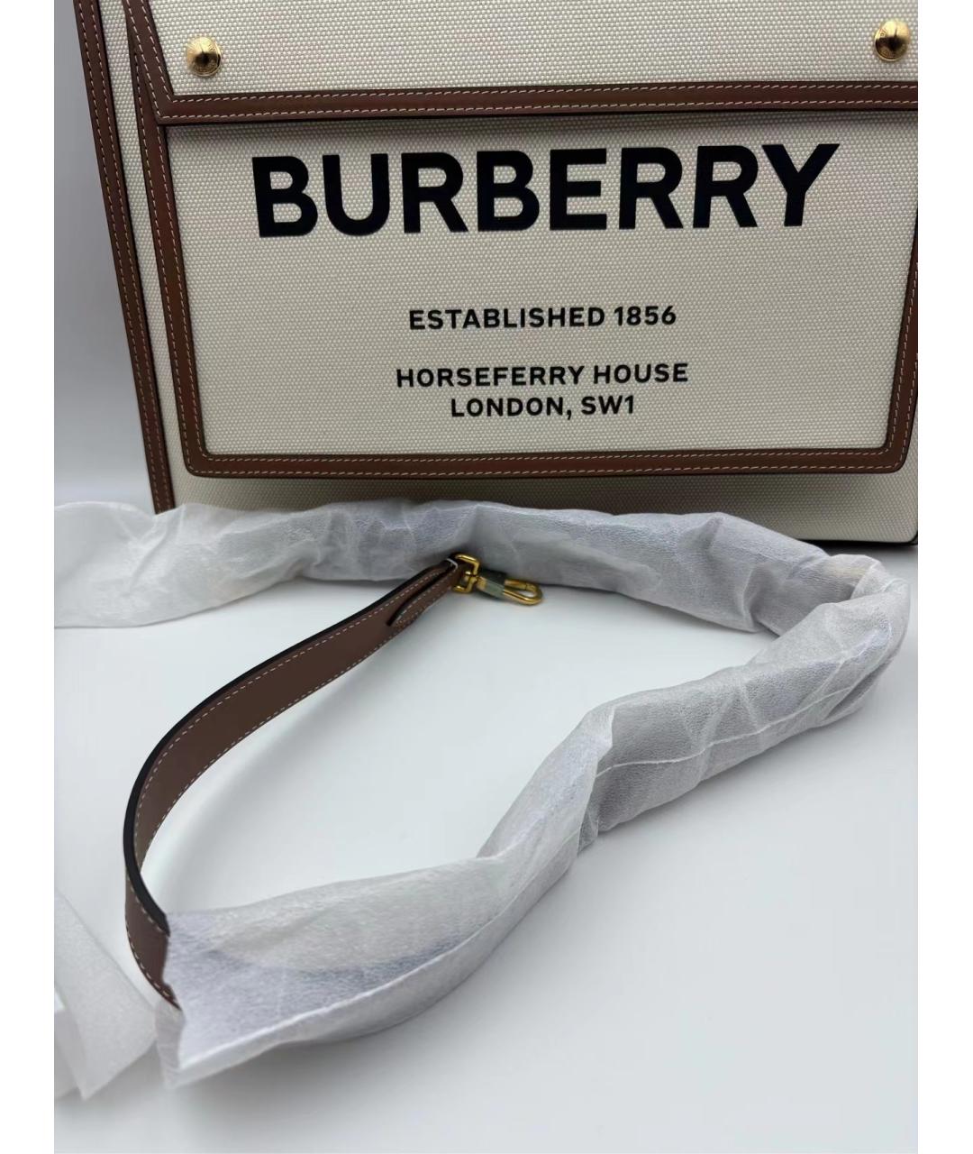 BURBERRY Коричневая сумка с короткими ручками, фото 5