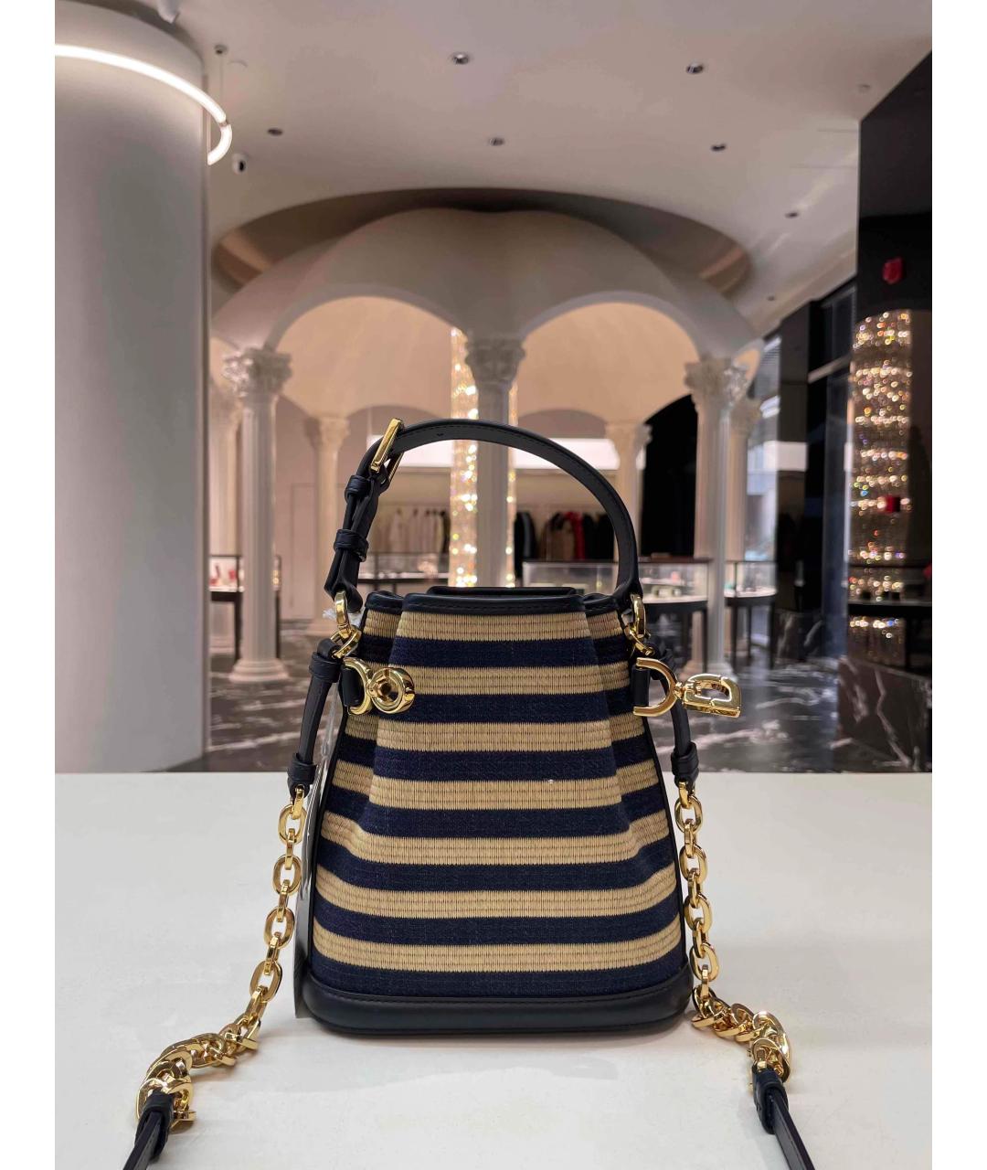 CHRISTIAN DIOR Темно-синяя сумка с короткими ручками, фото 3