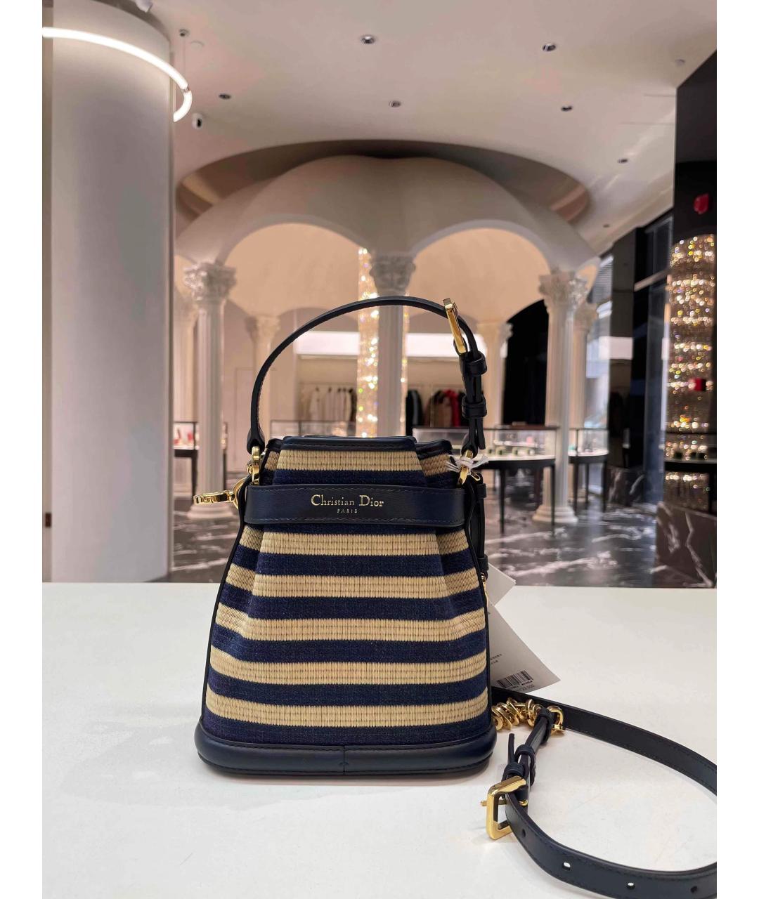 CHRISTIAN DIOR Темно-синяя сумка с короткими ручками, фото 2
