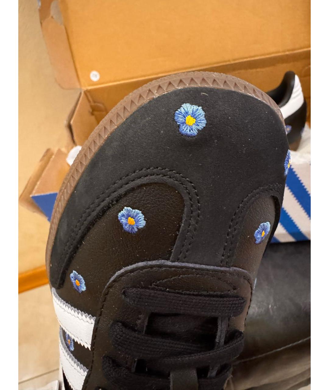 ADIDAS Черные кожаные кеды, фото 8