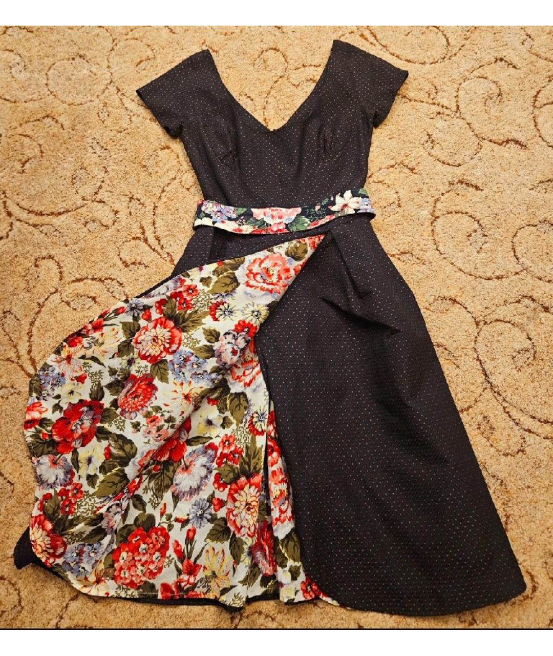 DOLCE&GABBANA Мульти хлопко-эластановое повседневное платье, фото 4