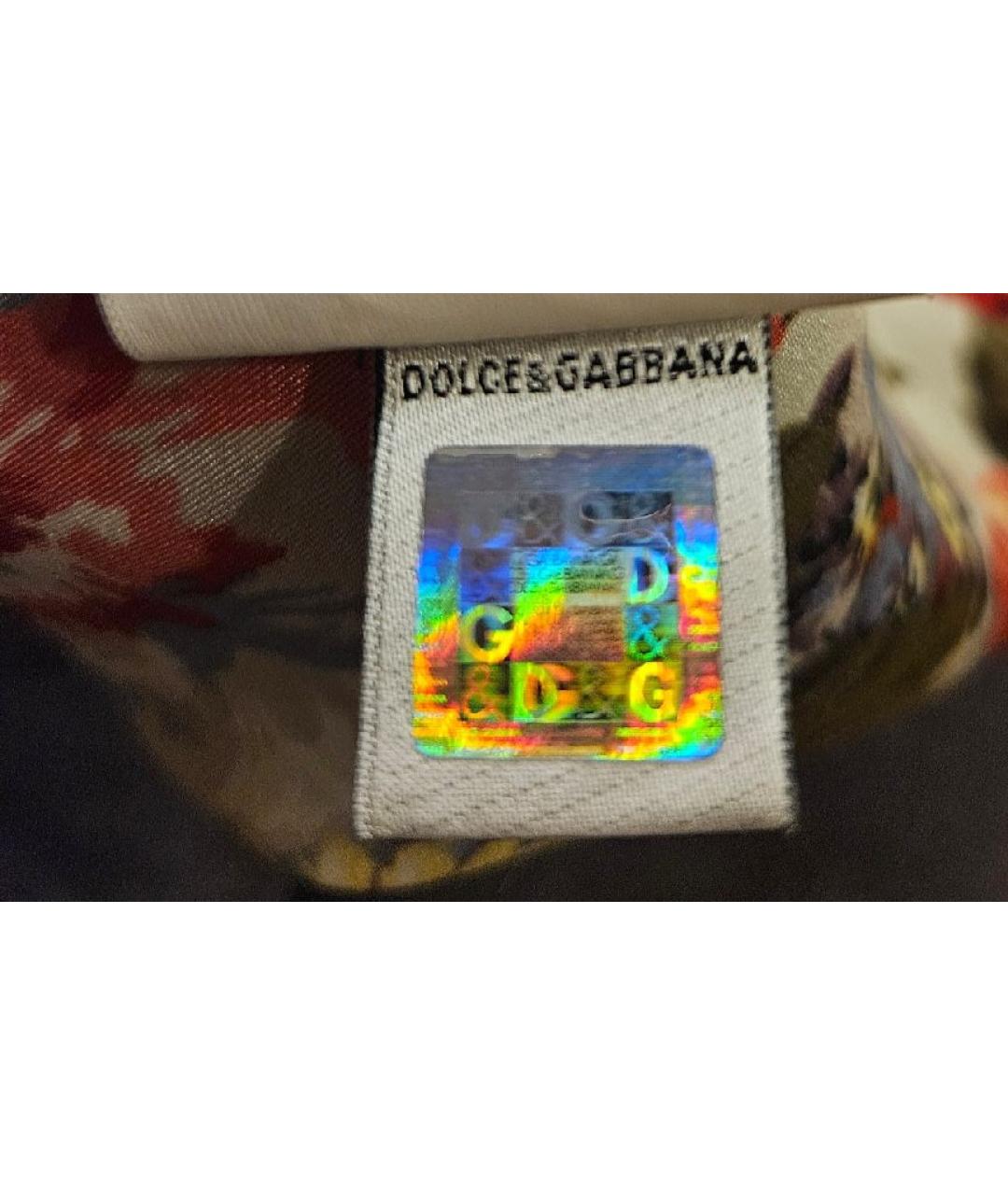 DOLCE&GABBANA Мульти хлопко-эластановое повседневное платье, фото 7