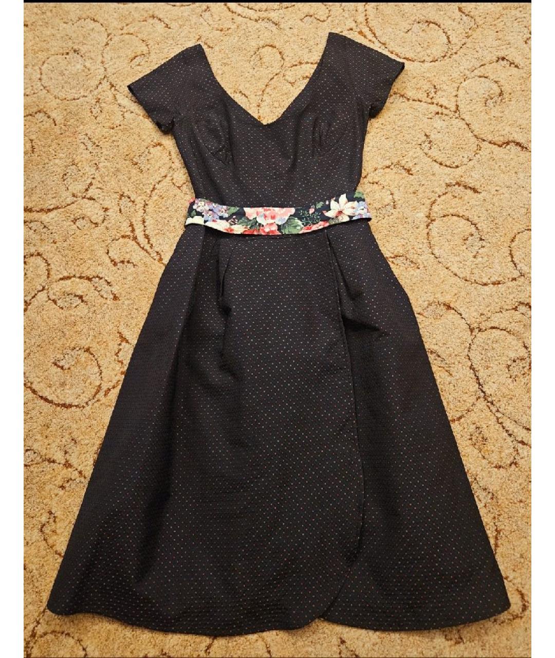 DOLCE&GABBANA Мульти хлопко-эластановое повседневное платье, фото 10