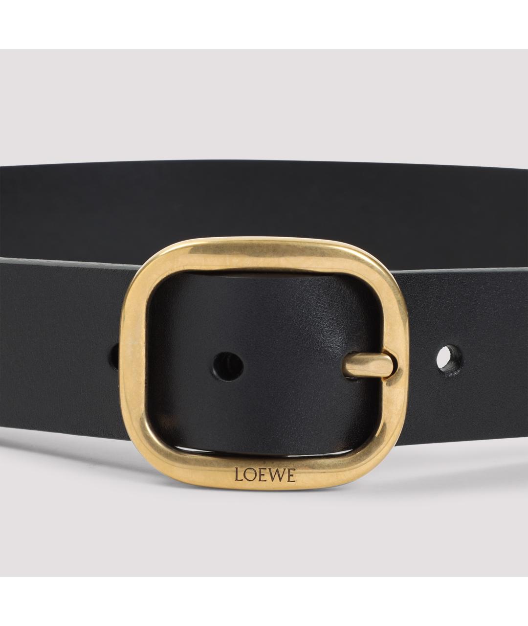 LOEWE Черный кожаный ремень, фото 3