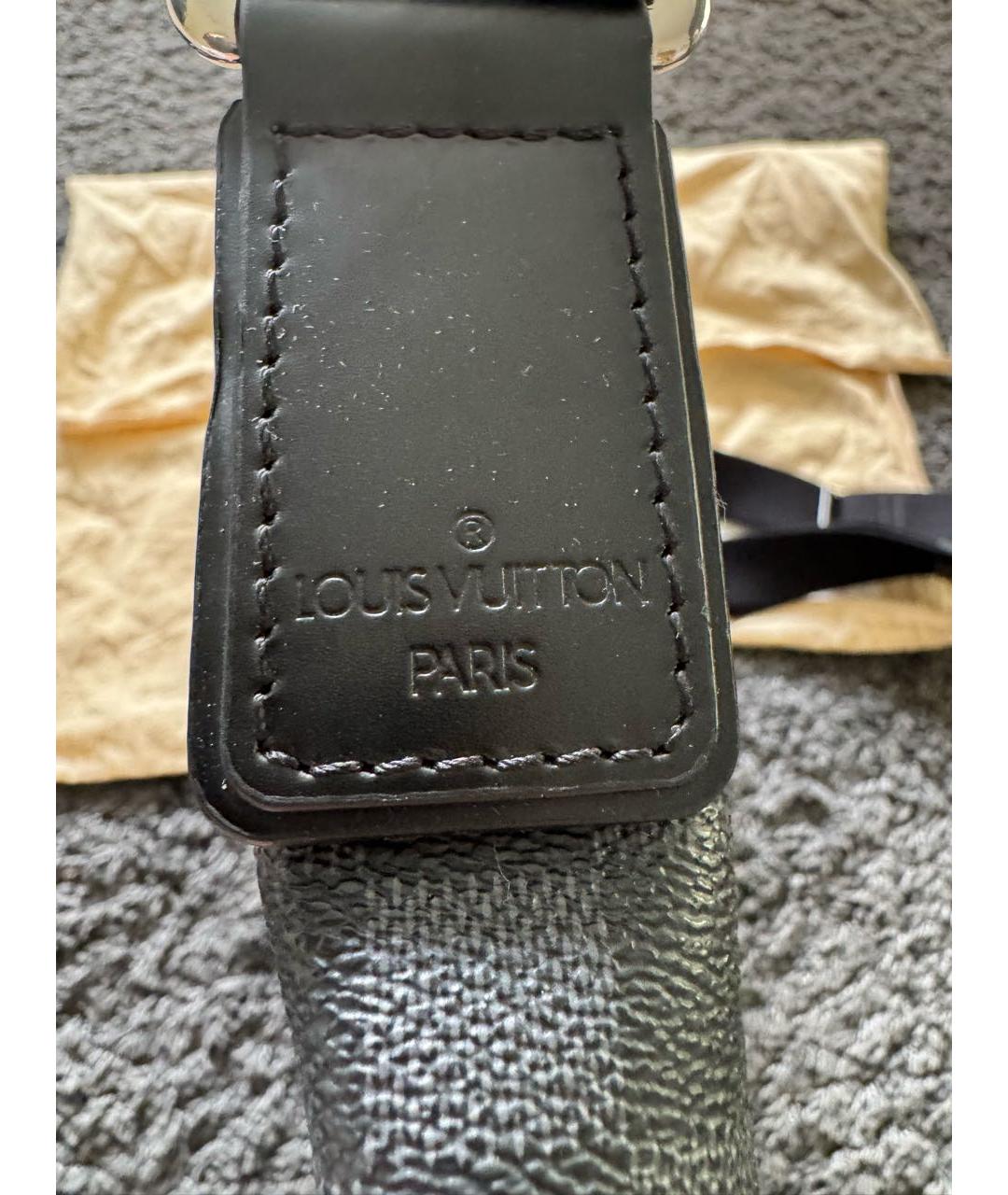 LOUIS VUITTON Черный портфель из искусственной кожи, фото 3