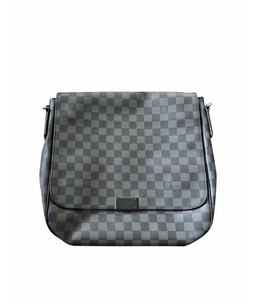 LOUIS VUITTON Черный портфель из искусственной кожи, фото 1