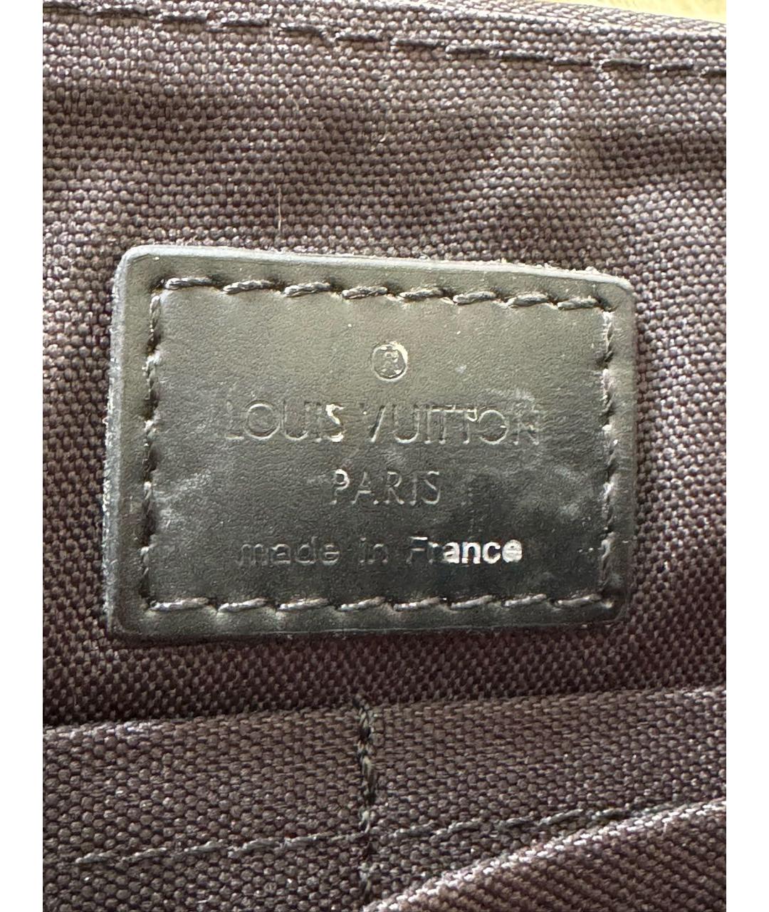 LOUIS VUITTON Черный портфель из искусственной кожи, фото 5