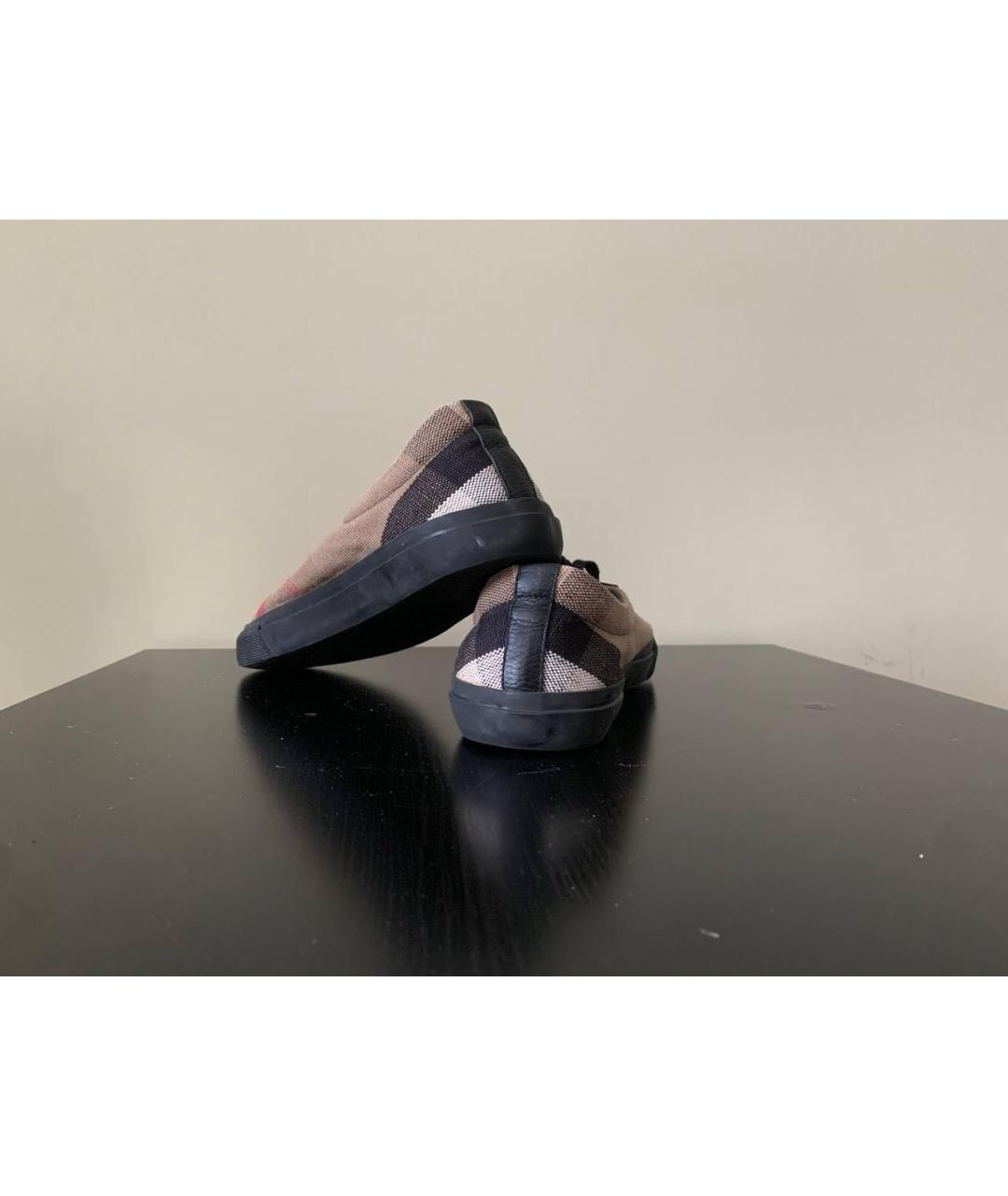 BURBERRY Текстильные низкие кроссовки / кеды, фото 3