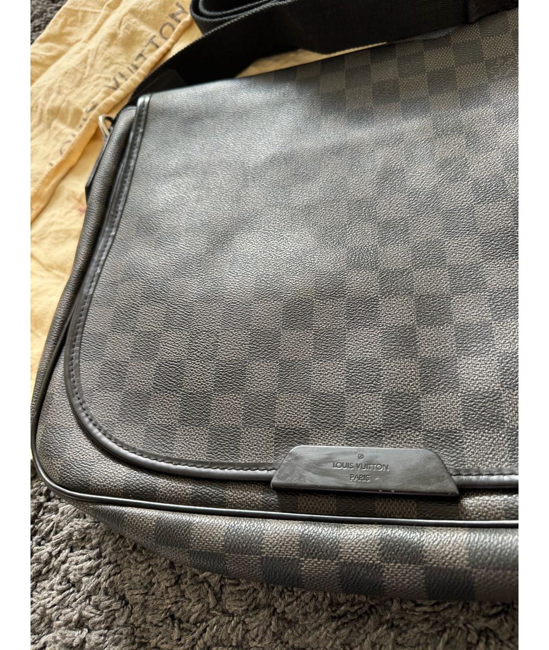 LOUIS VUITTON Черный портфель из искусственной кожи, фото 2
