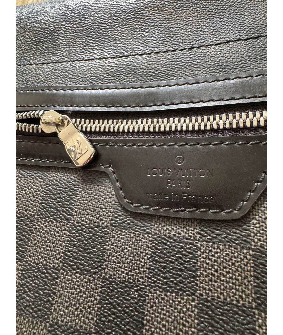 LOUIS VUITTON Черный портфель из искусственной кожи, фото 4