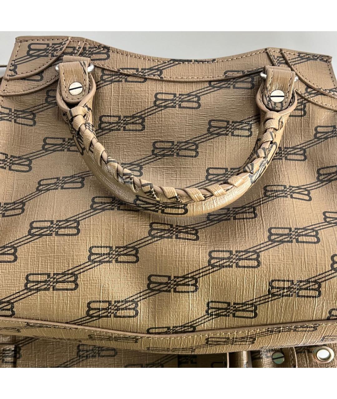 BALENCIAGA Коричневая кожаная сумка через плечо, фото 4