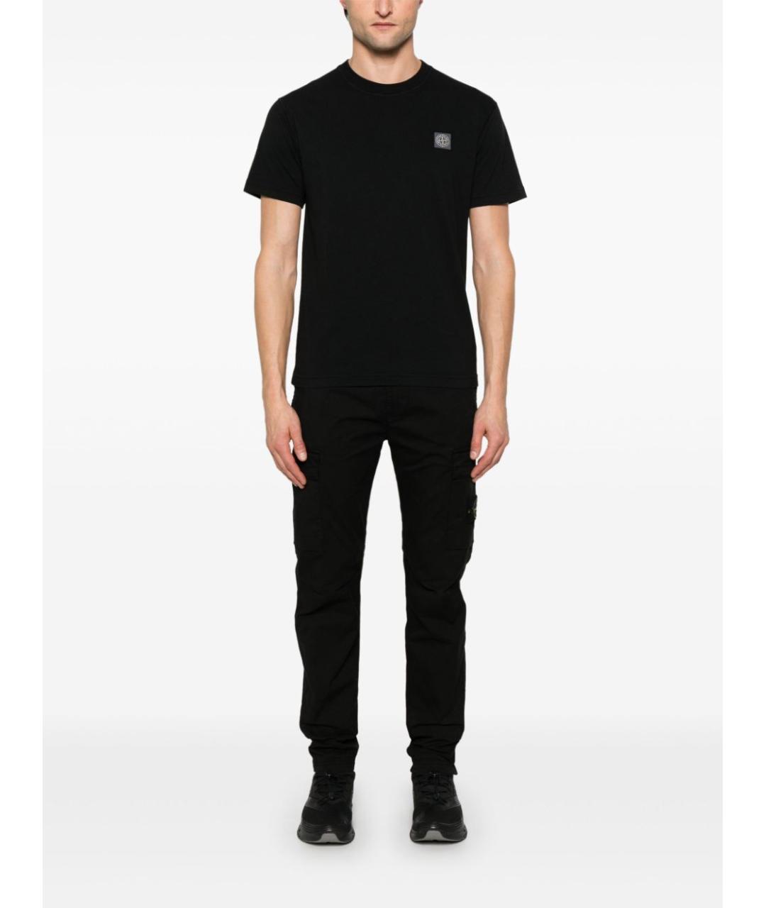 STONE ISLAND Черные хлопковые прямые джинсы, фото 5