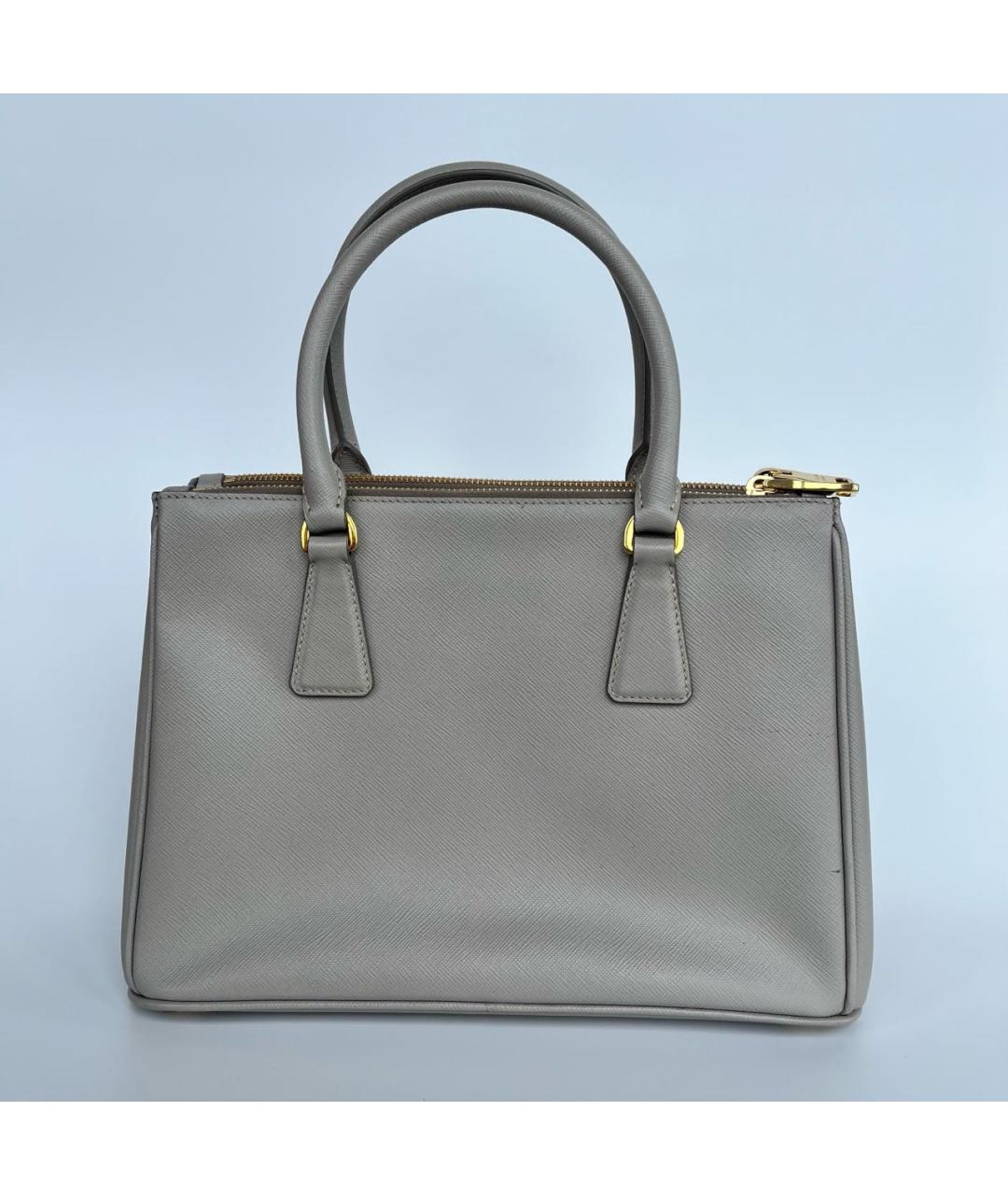 PRADA Серая кожаная сумка тоут, фото 2