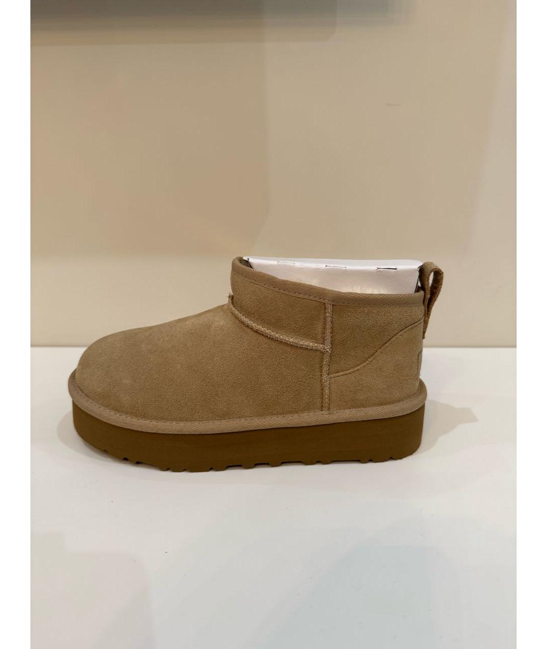 UGG AUSTRALIA Бежевые нубуковые ботинки, фото 9