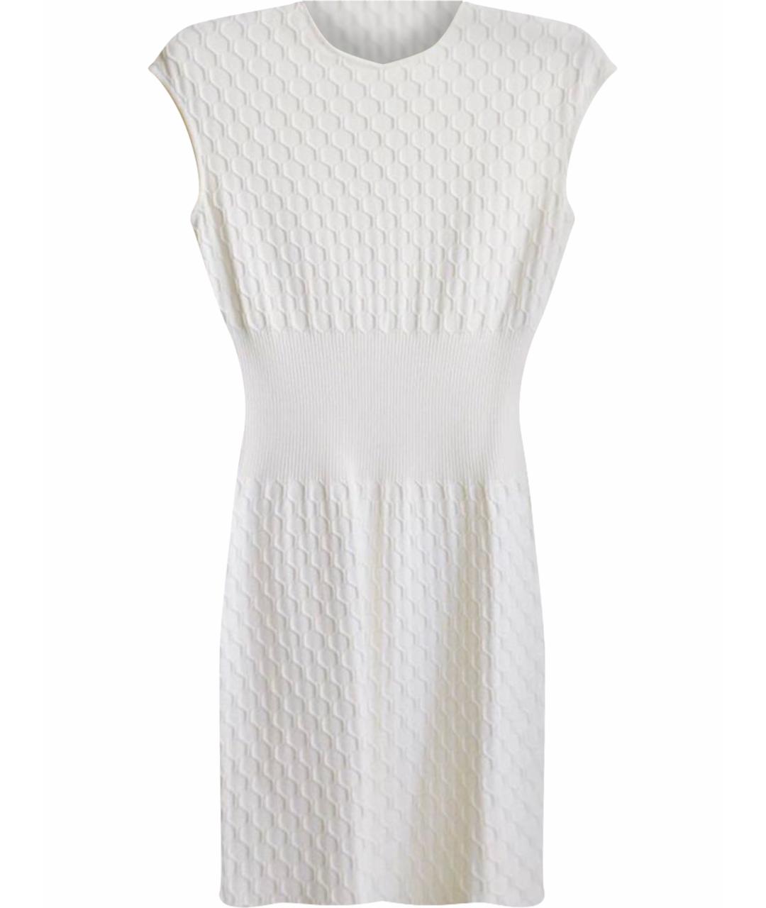 ALEXANDER MCQUEEN Белое вискозное коктейльное платье, фото 1