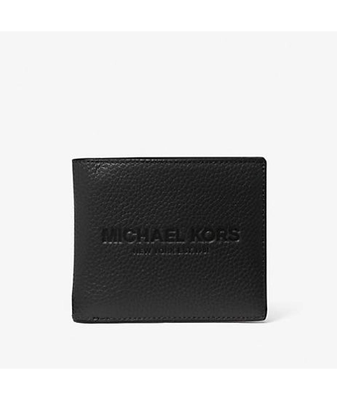 MICHAEL KORS Черный кожаный кошелек, фото 5