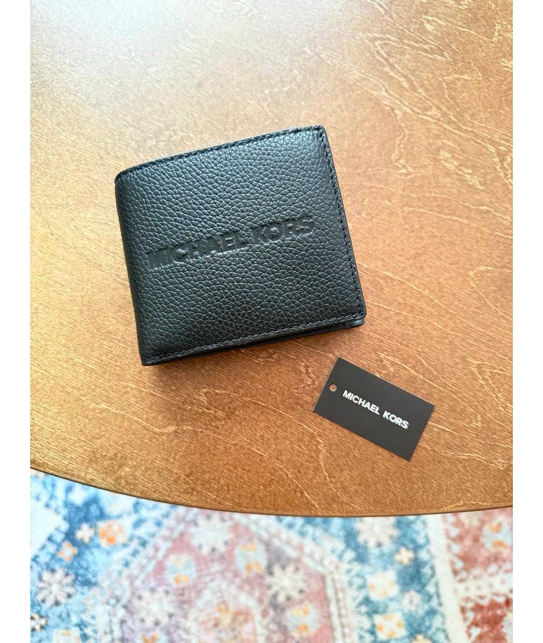 MICHAEL KORS Черный кожаный кошелек, фото 2