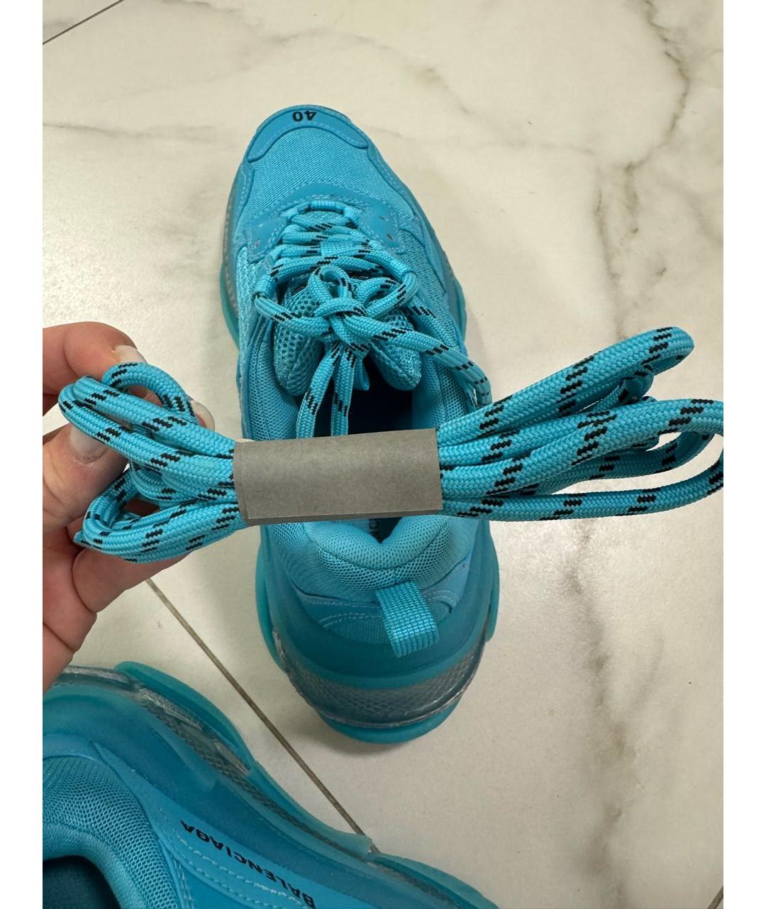 BALENCIAGA Бирюзовые кроссовки, фото 3