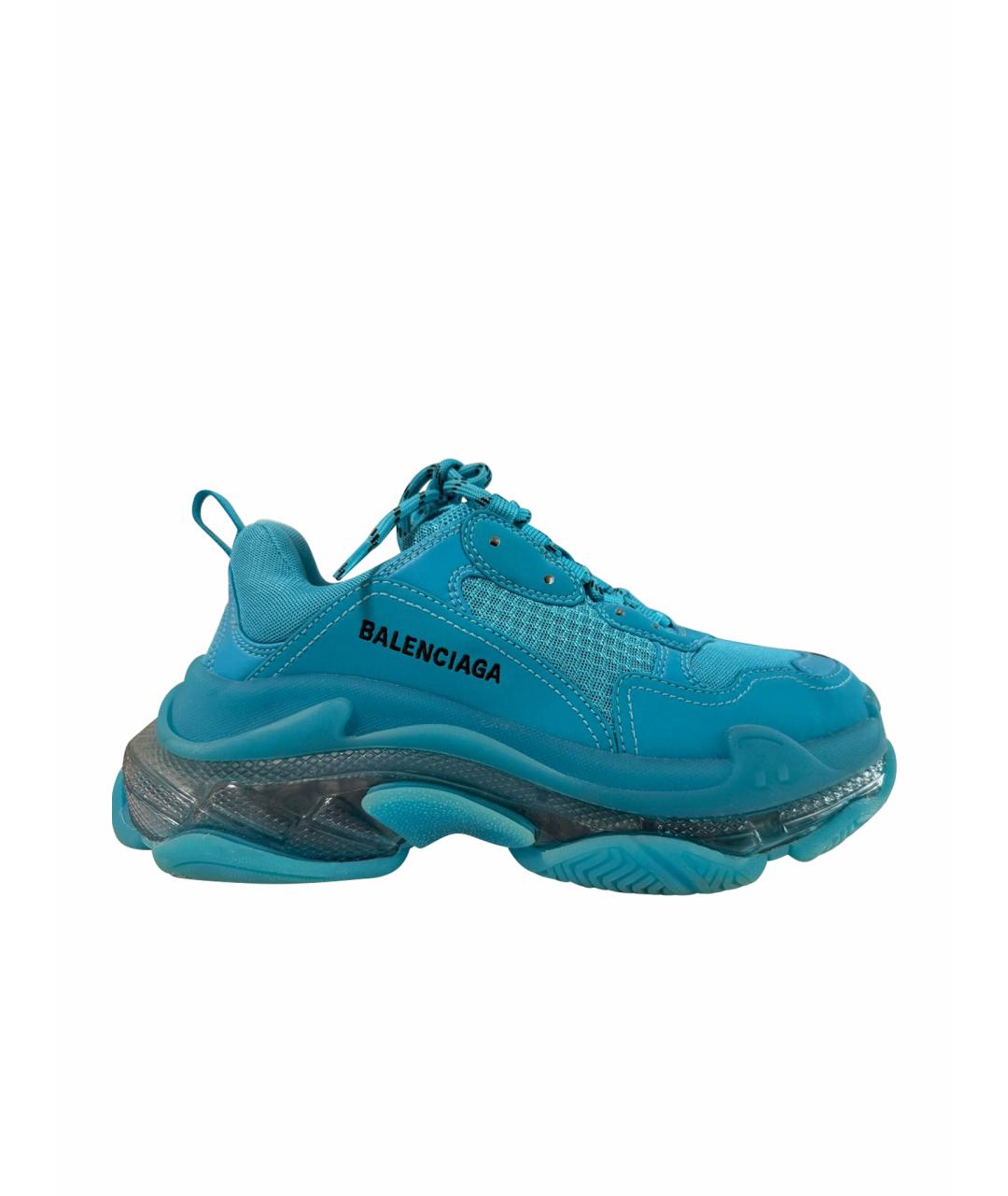 BALENCIAGA Бирюзовые кроссовки, фото 1