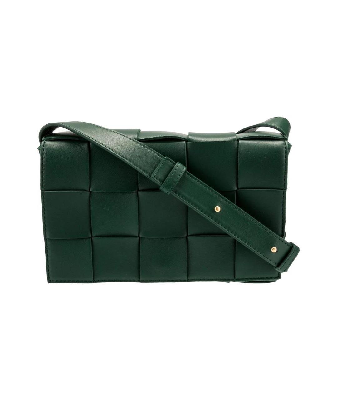 BOTTEGA VENETA Зеленая кожаная сумка через плечо, фото 9