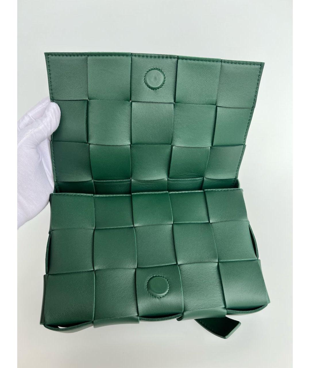 BOTTEGA VENETA Зеленая кожаная сумка через плечо, фото 3