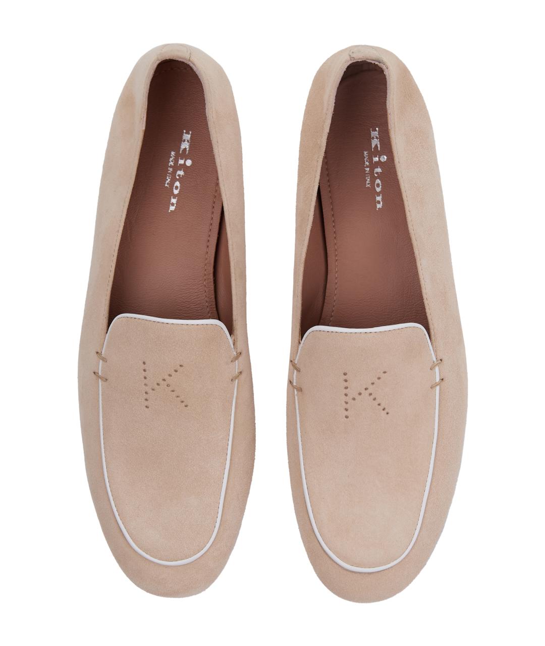 KITON Бежевые лоферы, фото 3