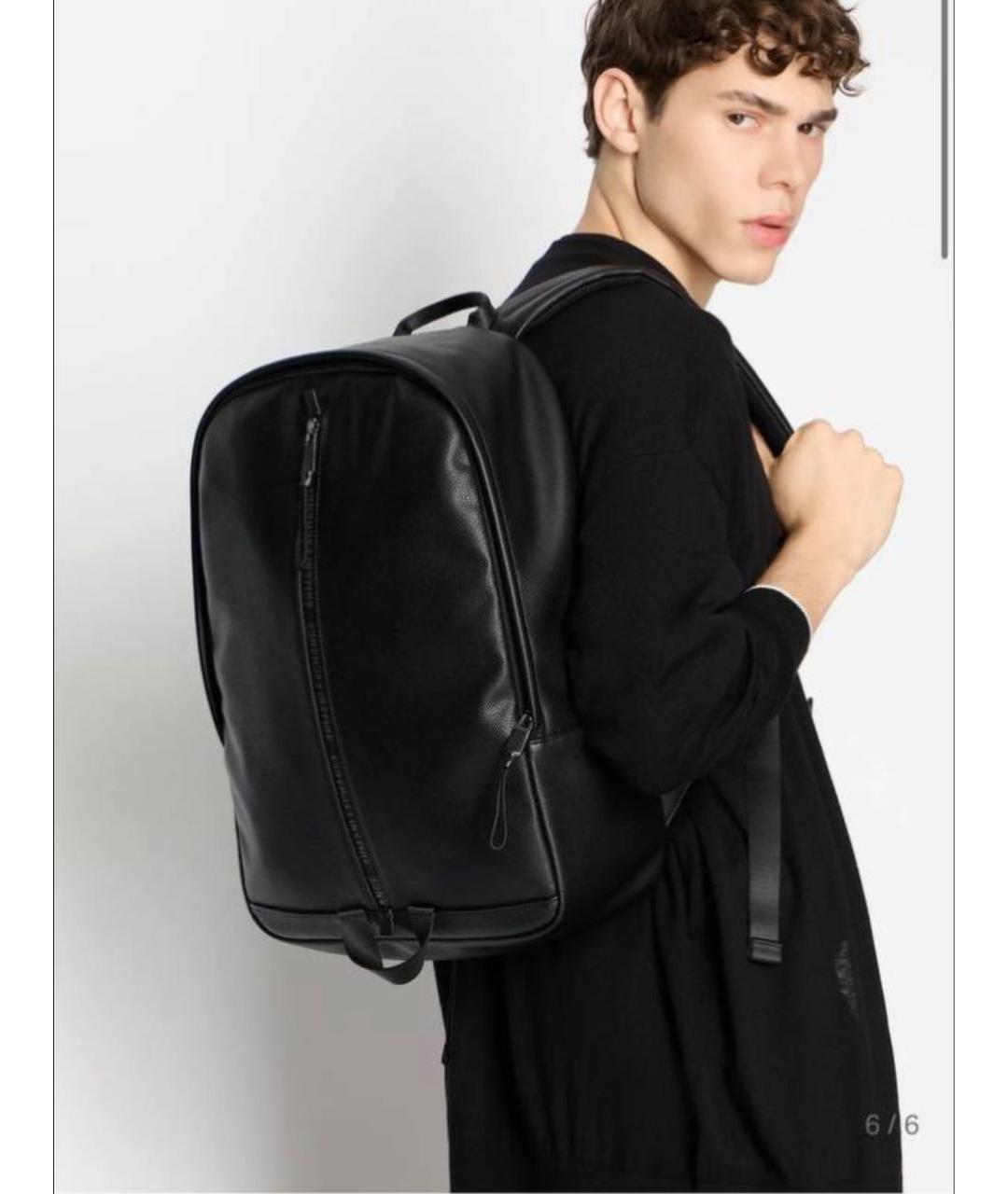 ARMANI EXCHANGE Черный рюкзак из искусственной кожи, фото 3