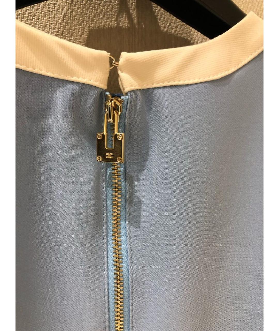 ELISABETTA FRANCHI Голубое полиамидовое платье, фото 4